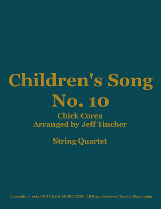 Children's Song No. 10