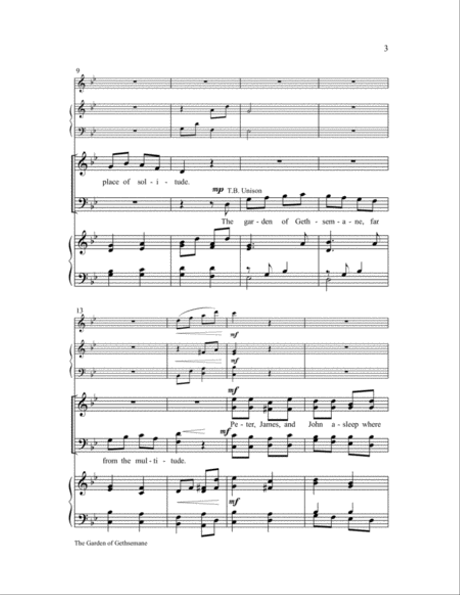The Garden of Gethsemane The Garden of Gethsemane 4-Part scores gallery preview page 3