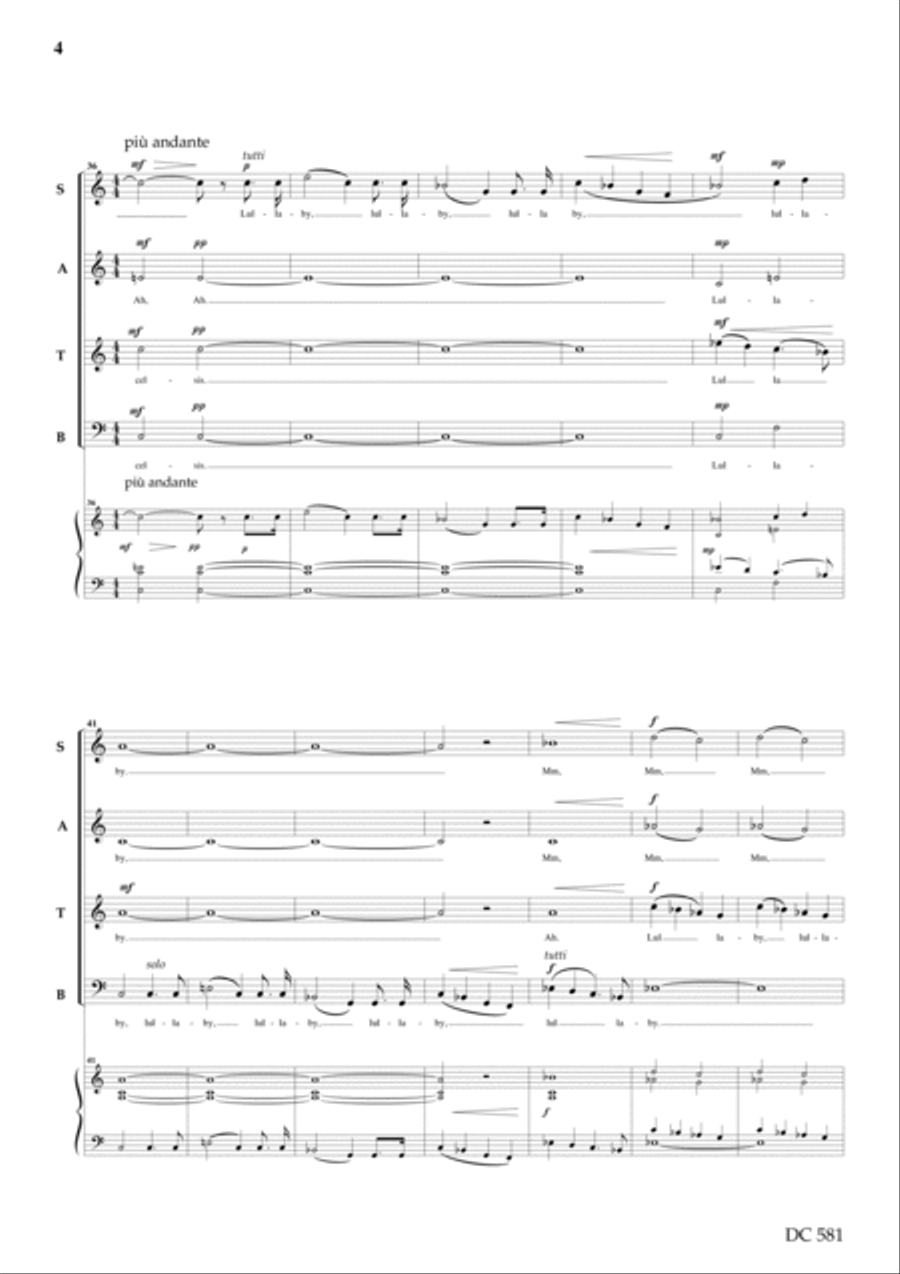 Christmas Lullaby 4-Part scores gallery preview page 4
