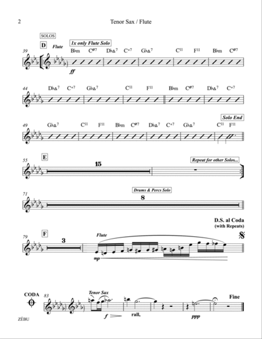 ZÉBU Jazz Ensemble scores gallery preview page 5