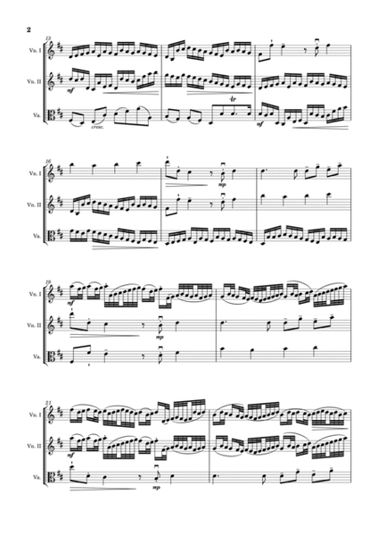 Johann Pachelbel - Canon in D Major, P.37; T.337. Arrangement for Violin Duet and Viola. image number null