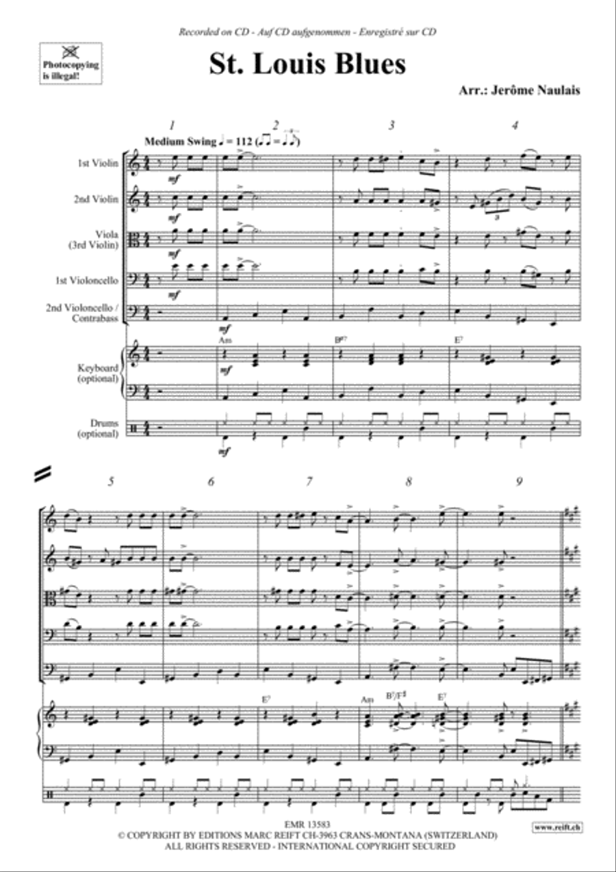 St. Louis Blues String Quintet scores gallery preview page 3
