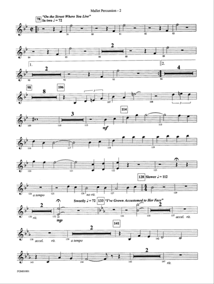 My Fair Lady (Medley): Mallets Full Orchestra scores gallery preview page 2