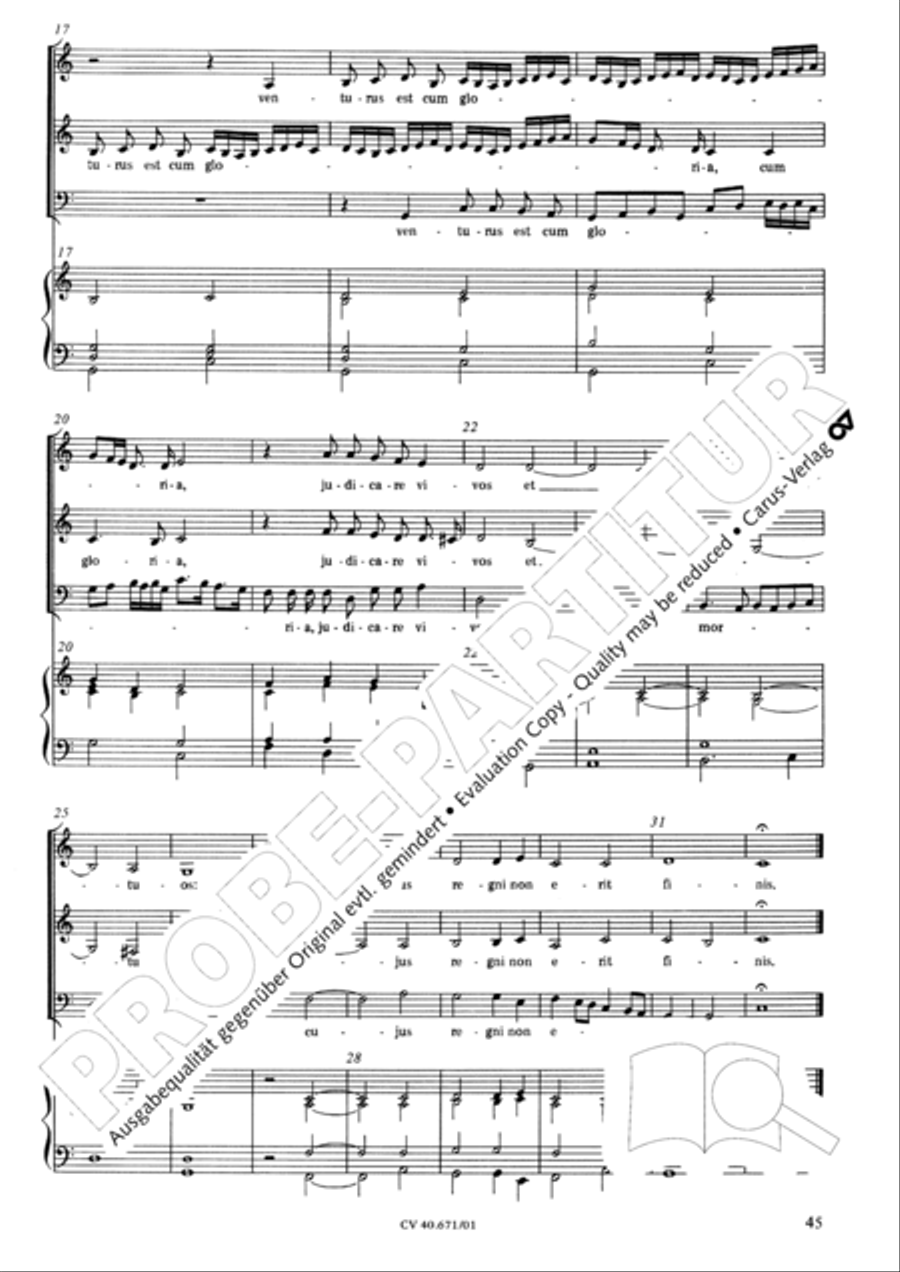 Mass in F major (Missa in F. Selva morale et spirituale) 4-Part scores gallery preview page 61