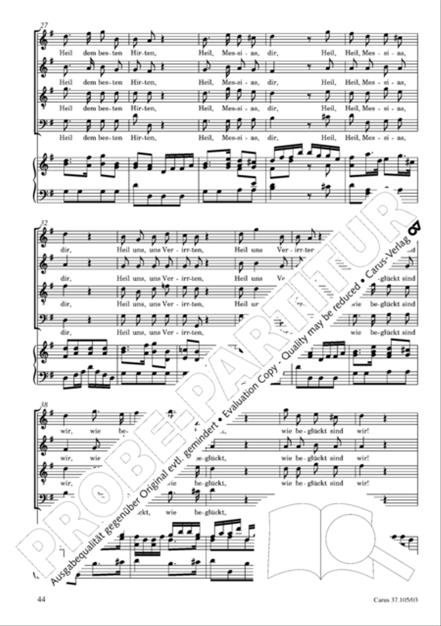 Die Freude der Hirten uber die Geburt Jesu 4-Part scores gallery preview page 45