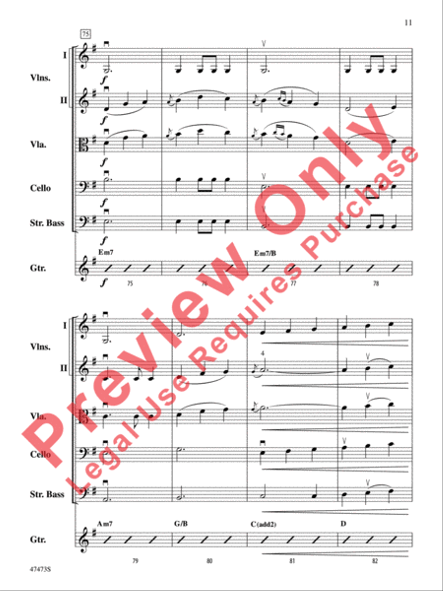 Josephine's Waltz String Orchestra scores gallery preview page 12