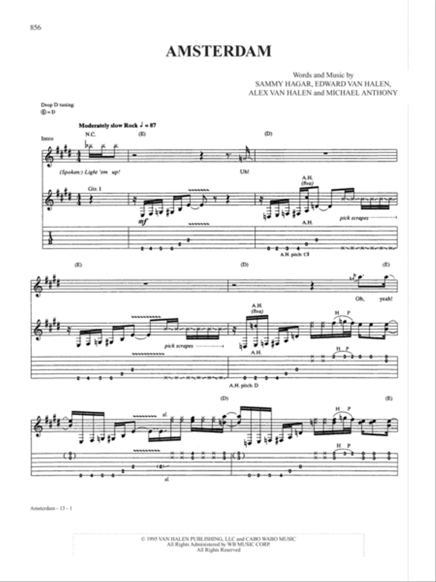 Amsterdam Guitar Tablature scores gallery preview page 1