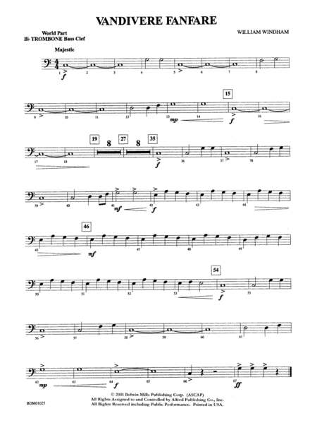 Vandivere Fanfare: WP 1st B-flat Trombone B.C.