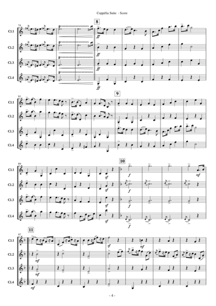 Coppelia Suite for Clarinet Quartet image number null