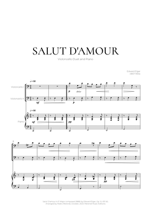 Salut D’amour (Cello Duet and Piano) - Edward Elgar
