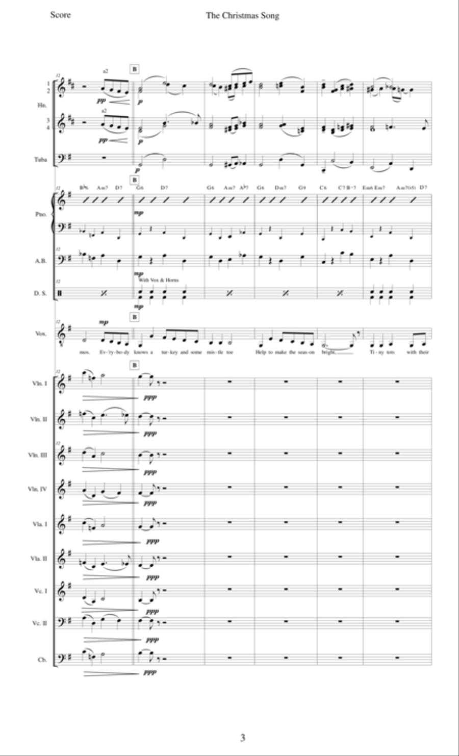 The Christmas Song (Chestnuts Roasting On An Open Fire) String Orchestra scores gallery preview page 5