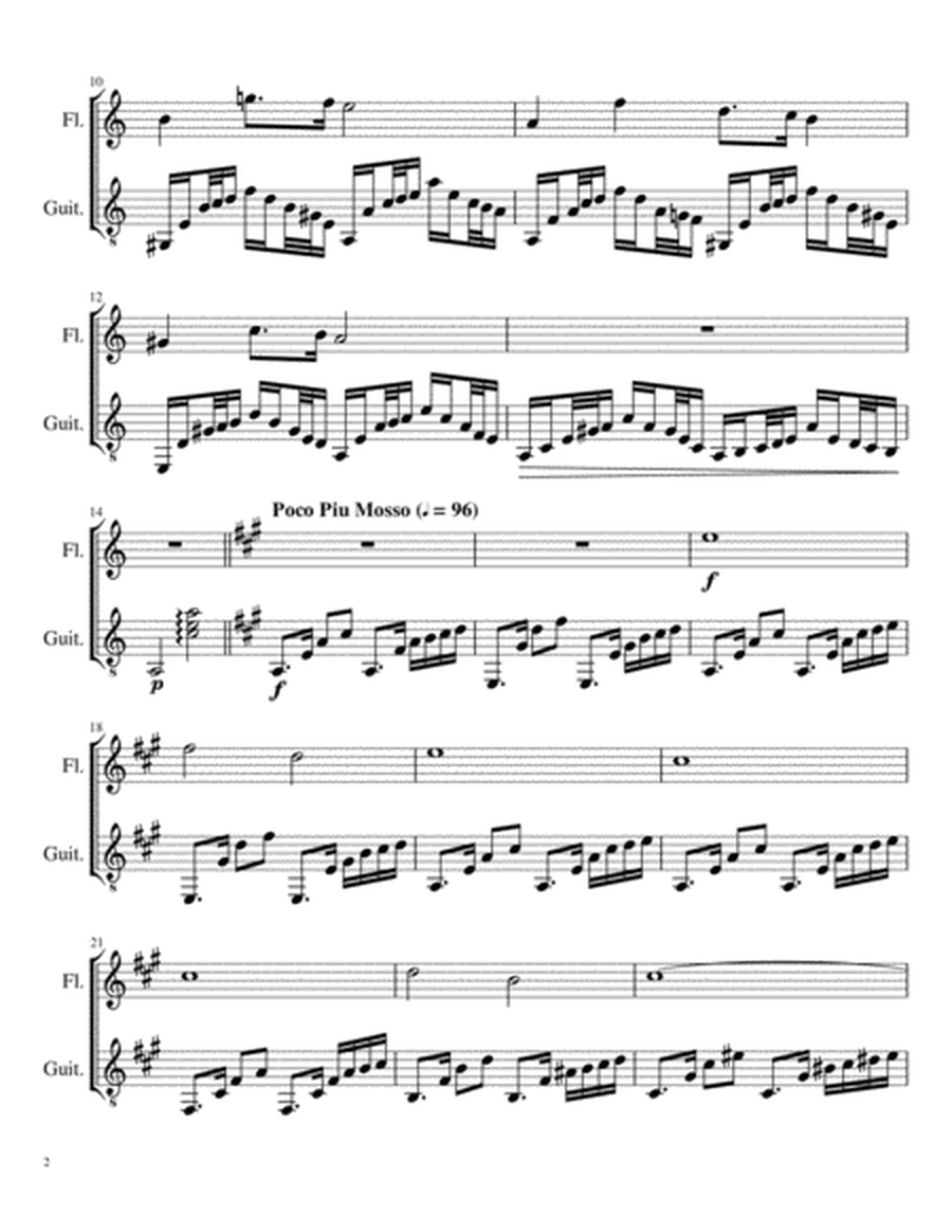 Opus 153, Romance for Flute & Guitar in A-la (Score & Parts) image number null