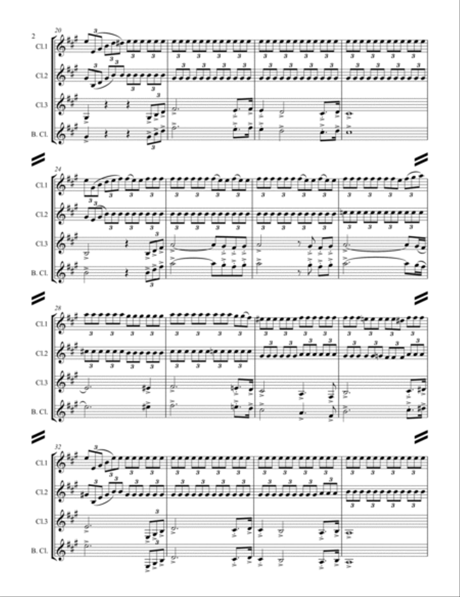 Lohengrin – Prelude to Act III (for Clarinet Quartet) Clarinet Quartet scores gallery preview page 3