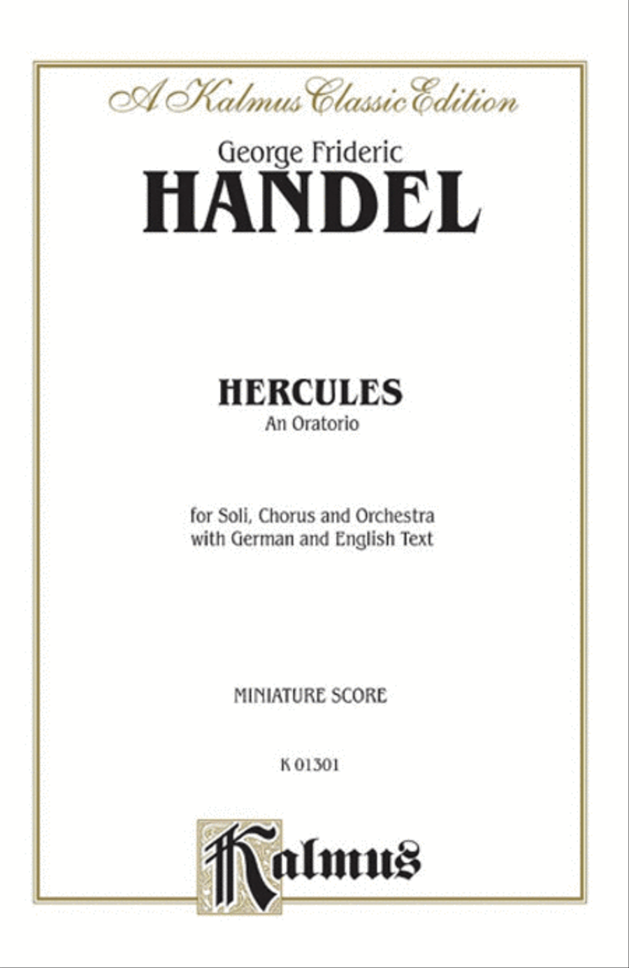 Hercules - HWV 60 4-Part scores gallery preview page 1