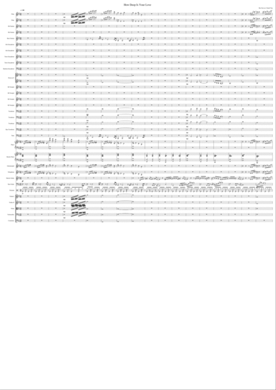 How Deep Is Your Love from the Motion Picture SATURDAY NIGHT FEVER String Orchestra scores gallery preview page 1
