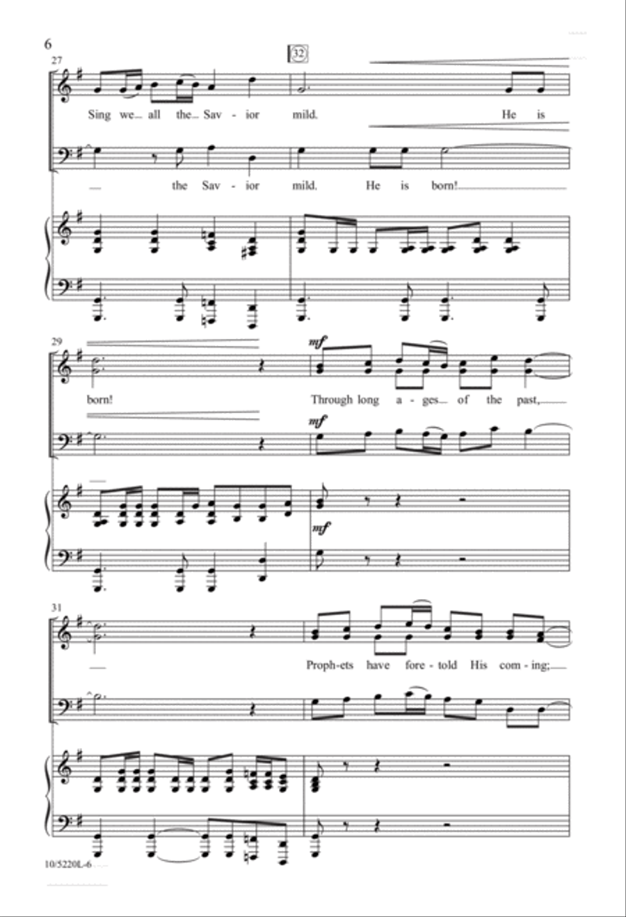 He Is Born He Is Born 3-Part scores gallery preview page 6