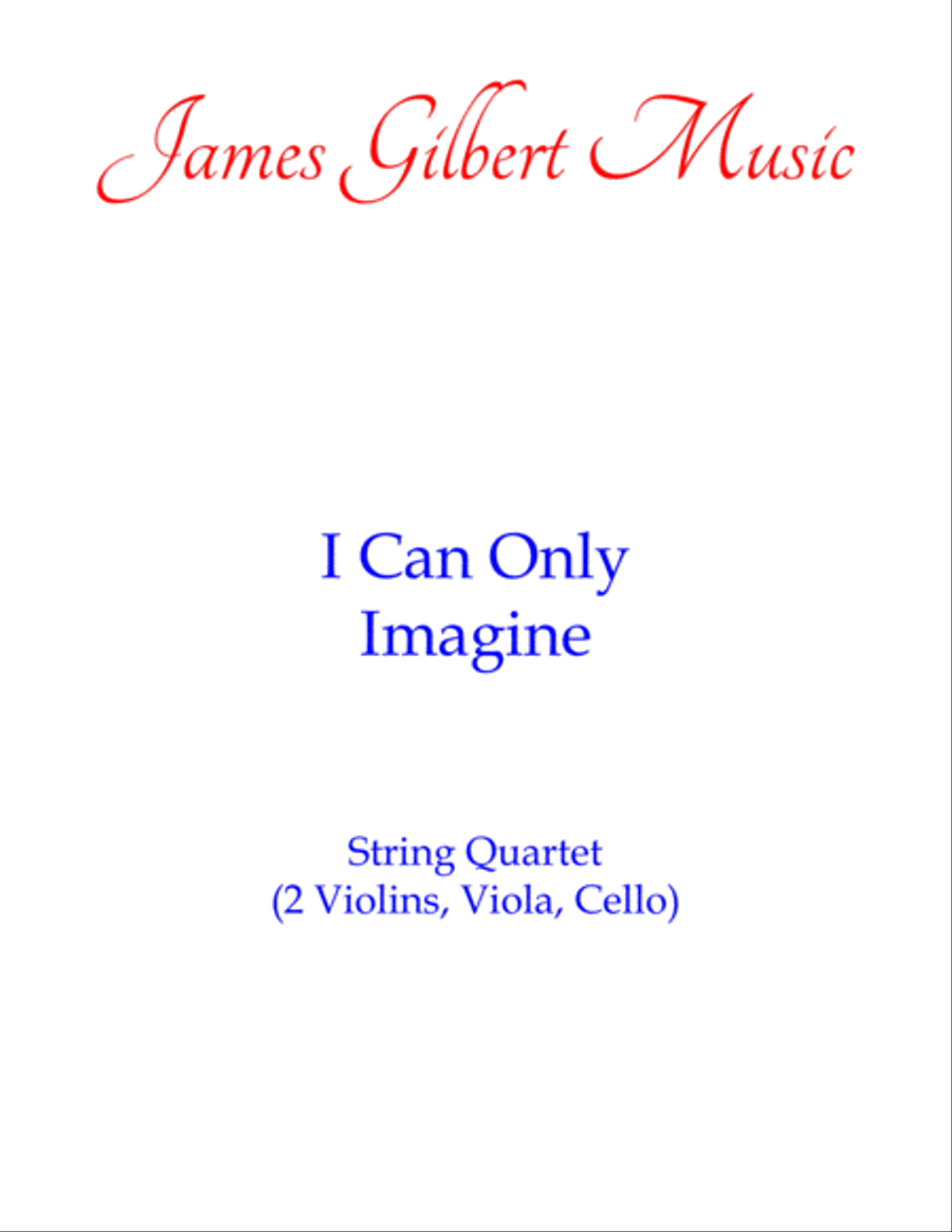 I Can Only Imagine String Quartet scores gallery preview page 1