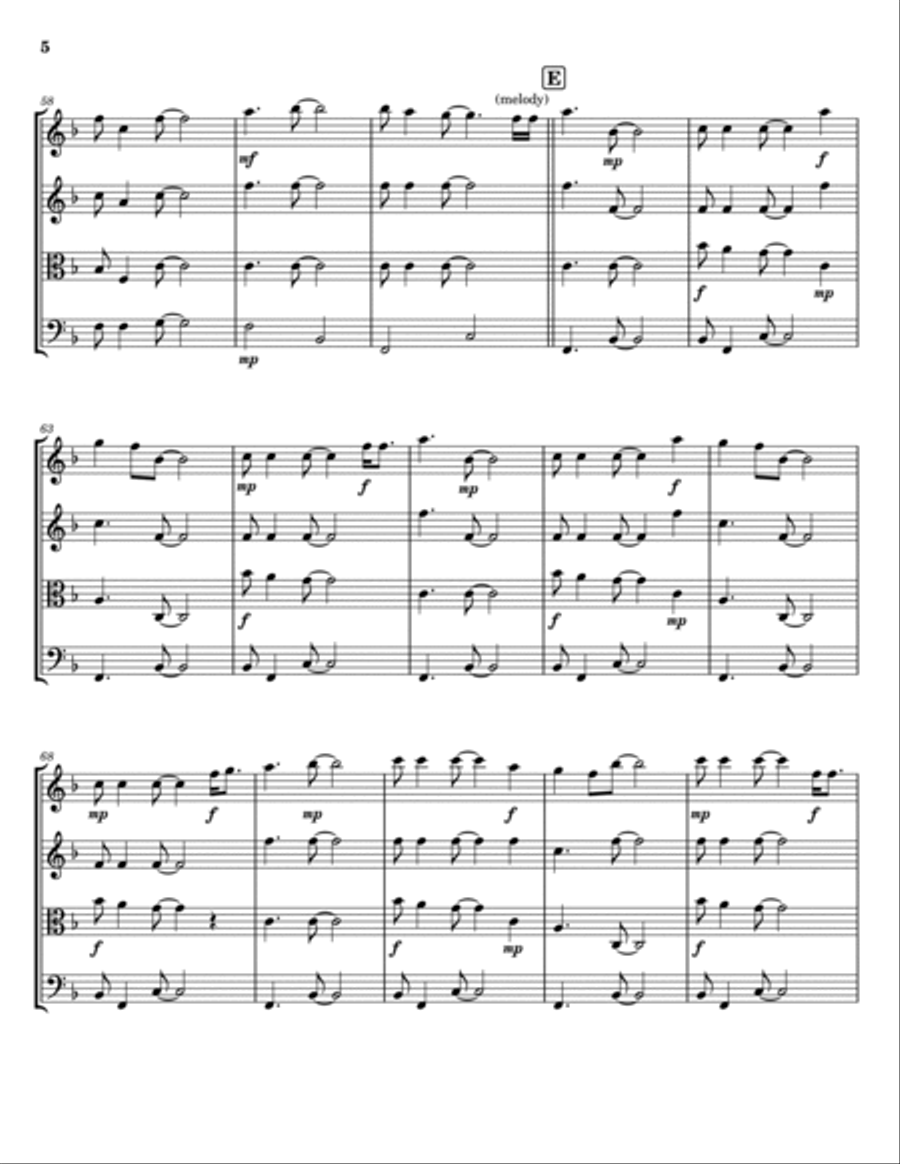 Free Fallin' String Quartet scores gallery preview page 5