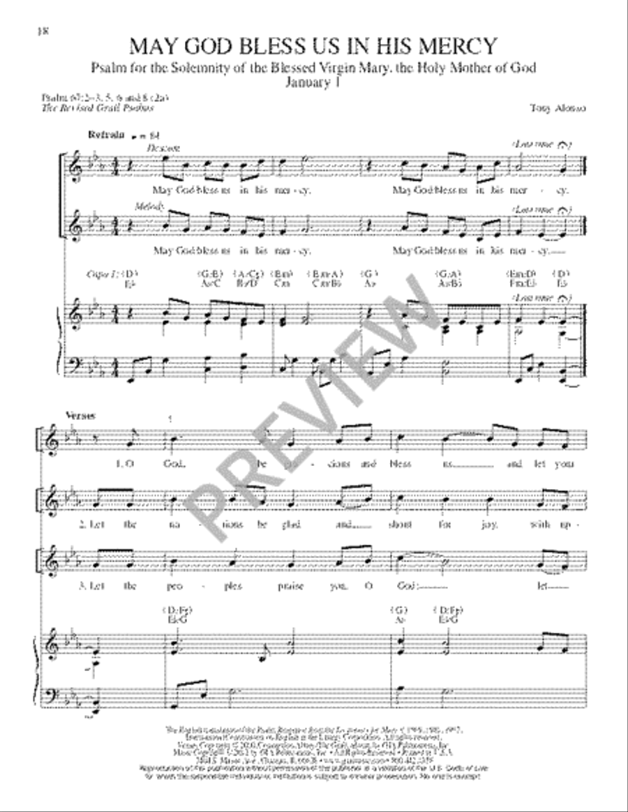 The Lyric Psalter, Solemnities, Feasts, and Other Occasions Piano scores gallery preview page 20