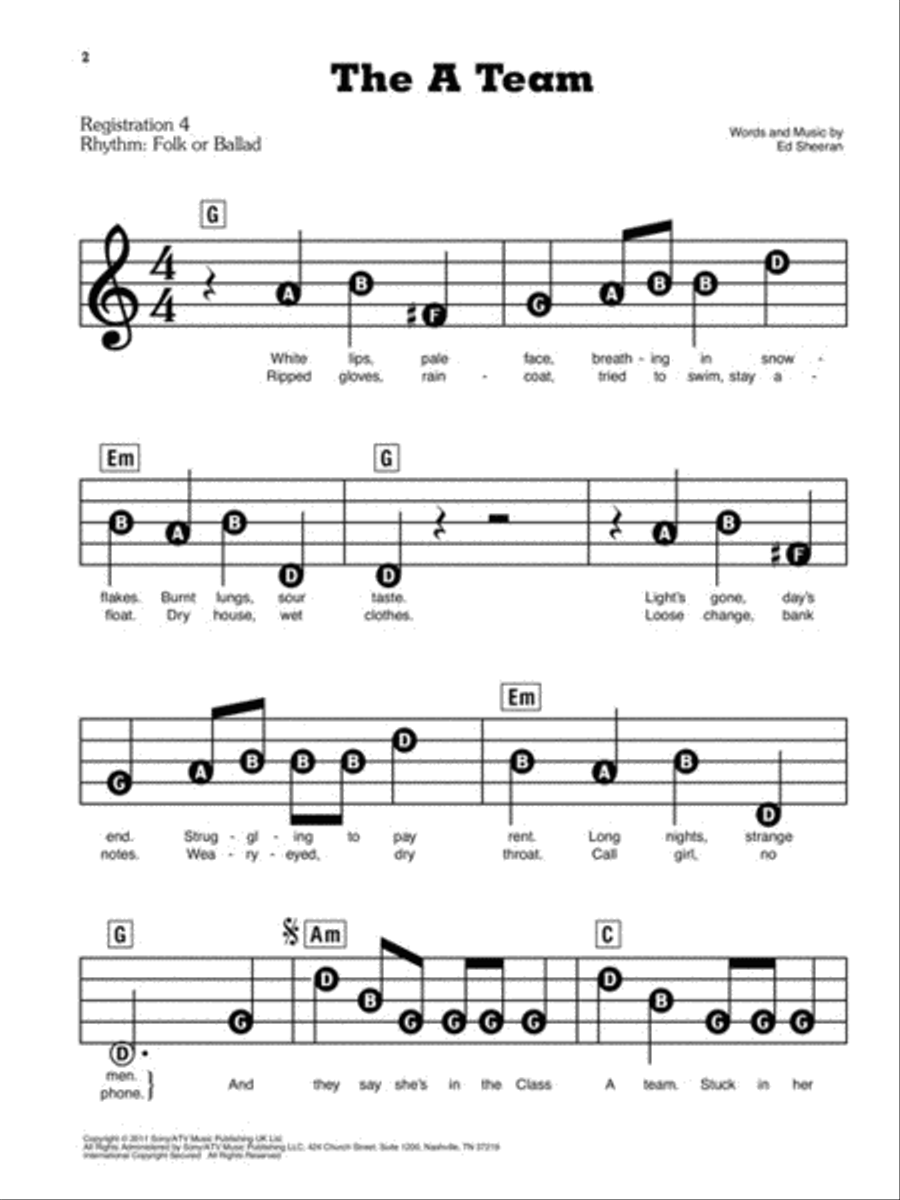 Ed Sheeran Electronic Keyboard scores gallery preview page 3