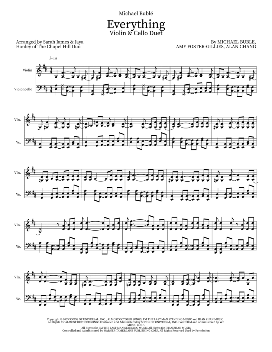 Everything String Duet scores gallery preview page 1