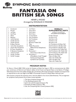 Book cover for Fantasia on British Sea Songs: Score