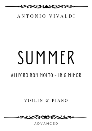 Book cover for Vivaldi - Allegro non molto from Summer (The Four Seasons) in G Minor - Advanced