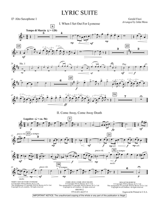 Lyric Suite - Eb Alto Saxophone 1
