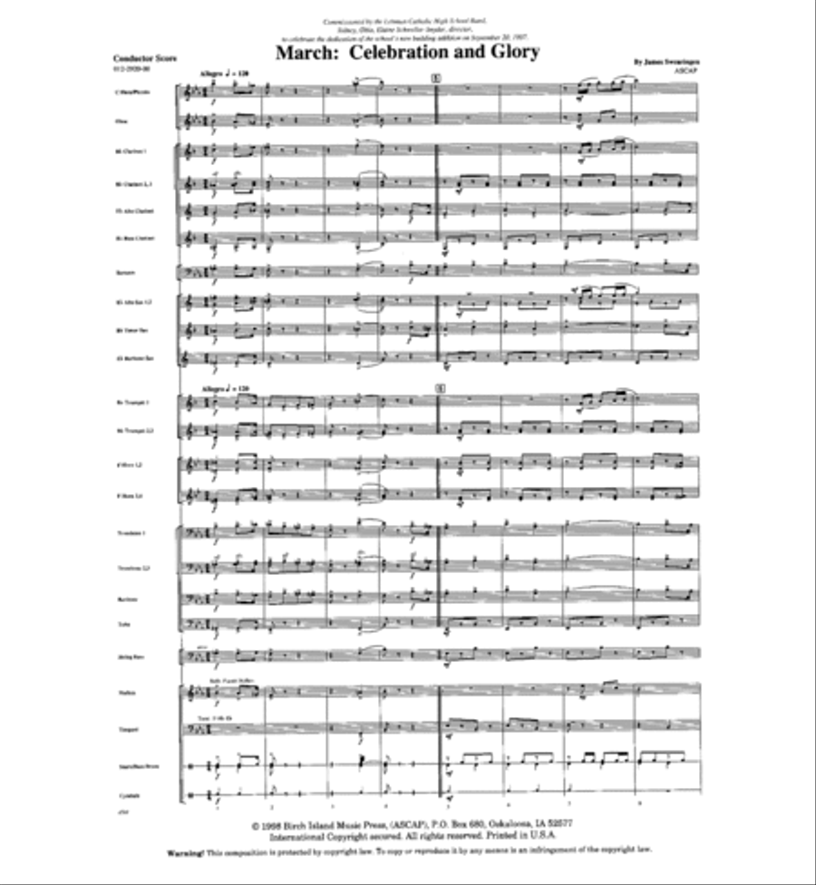 March: Celebration and Glory Concert Band scores gallery preview page 2