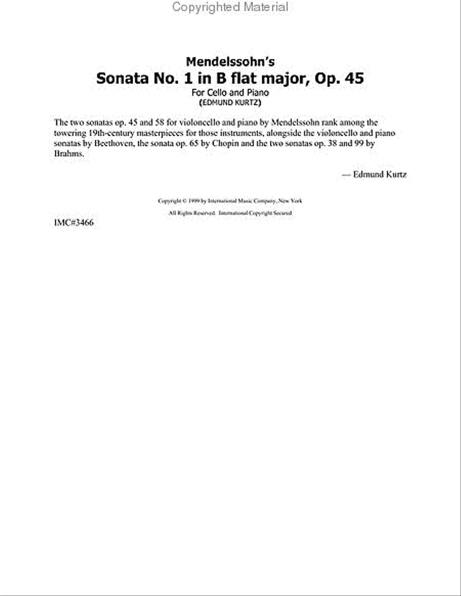 Sonata No. 1 In B Flat, Opus 45 Piano Accompaniment scores gallery preview page 3