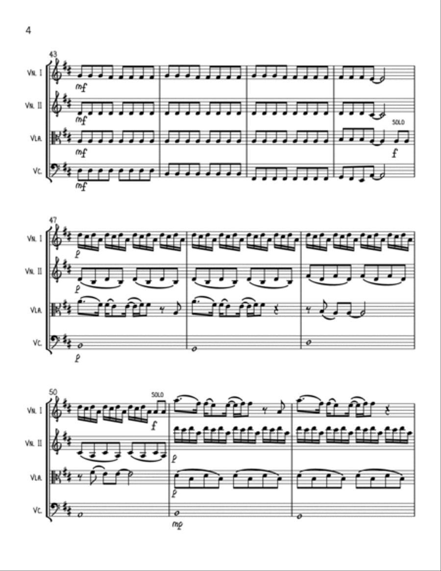 Rule The World String Quartet scores gallery preview page 4
