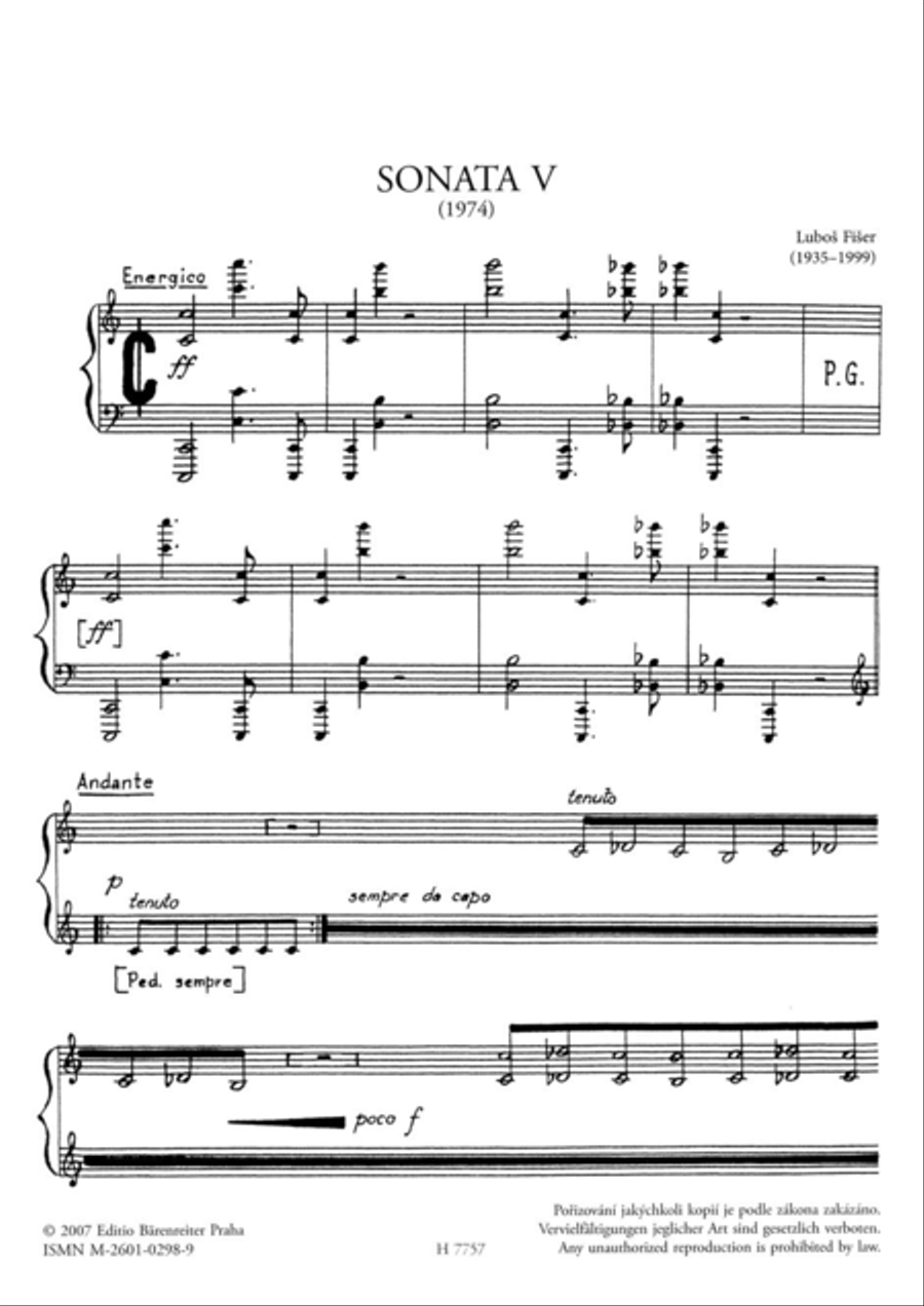 Sonata V für Klavier Piano Solo scores gallery preview page 2