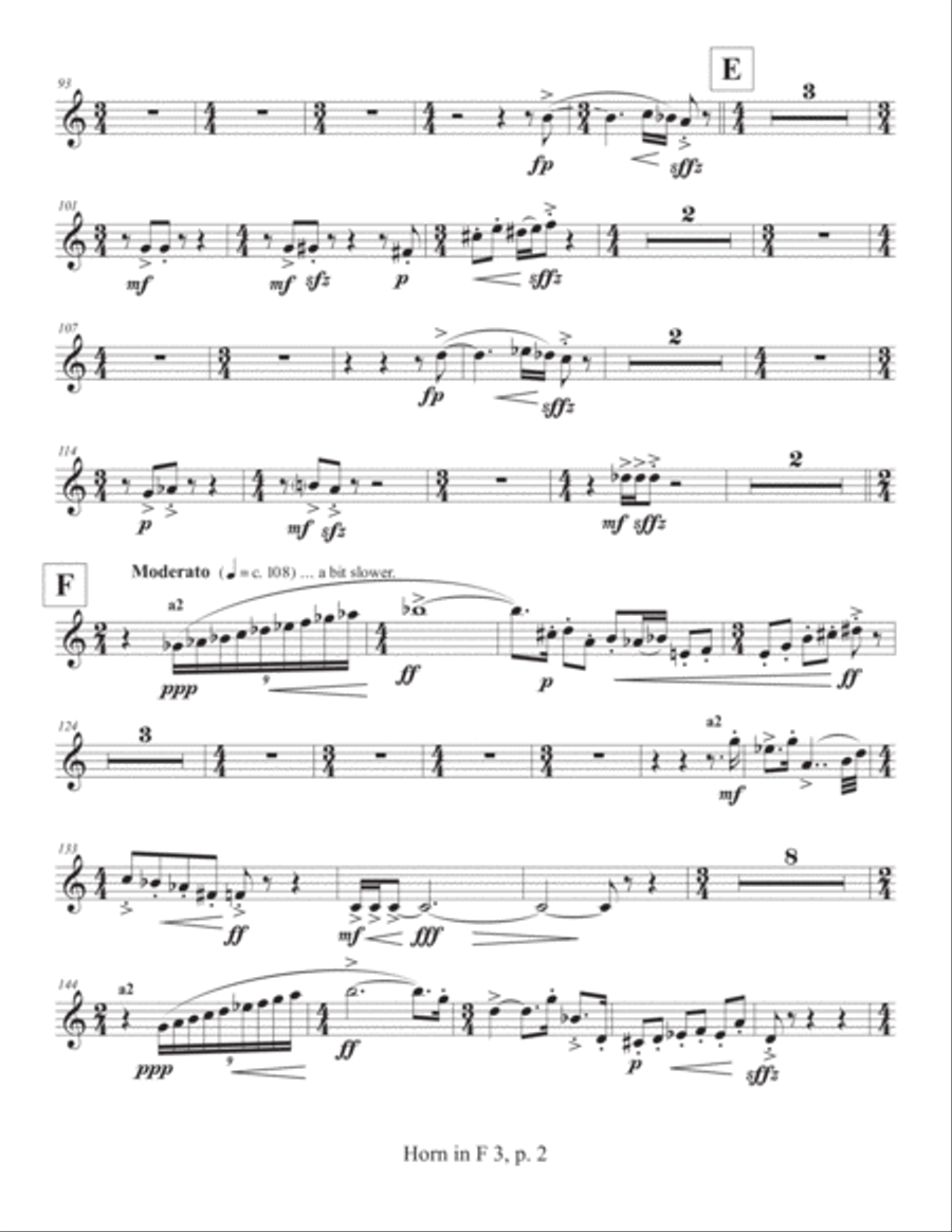 Concerto for Concert Band (2011) Horn part 3 Concert Band scores gallery preview page 2
