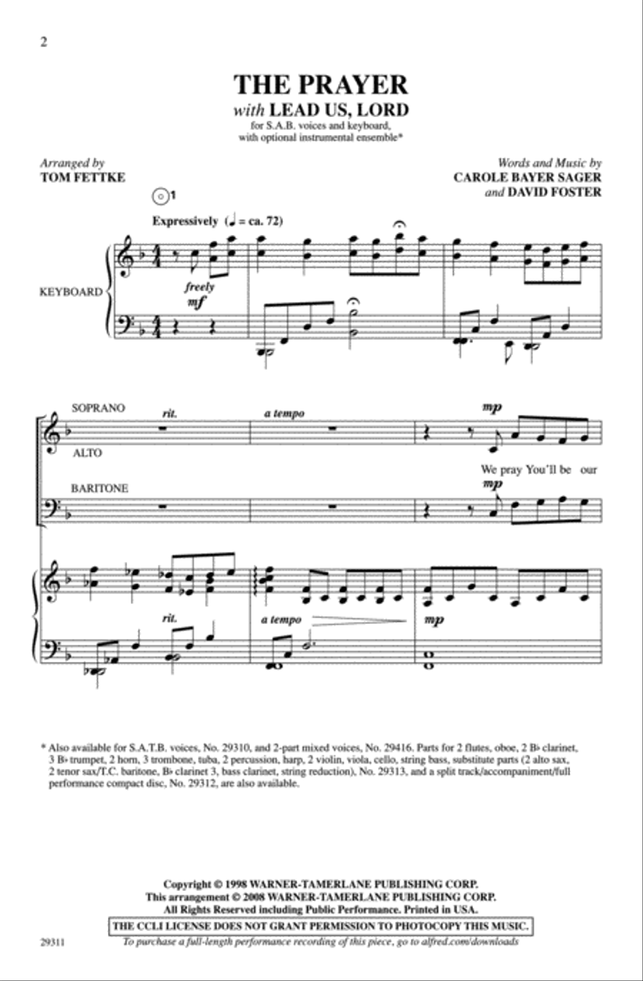The Prayer 3-Part scores gallery preview page 2