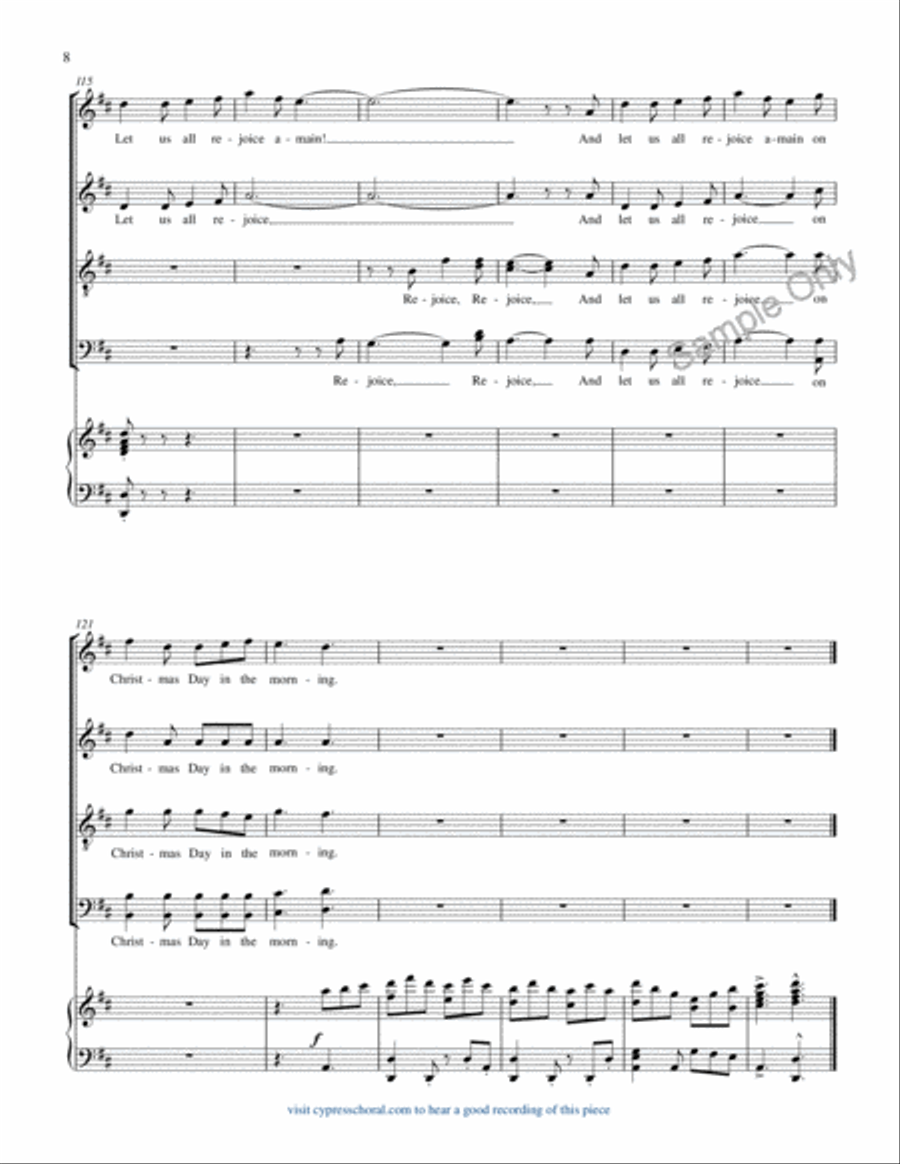 I Saw Three Ships 4-Part scores gallery preview page 9