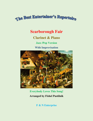 Book cover for "Scarborough Fair"-Piano Background for Clarinet and Piano-(Jazz/Pop Version with Improvisation)