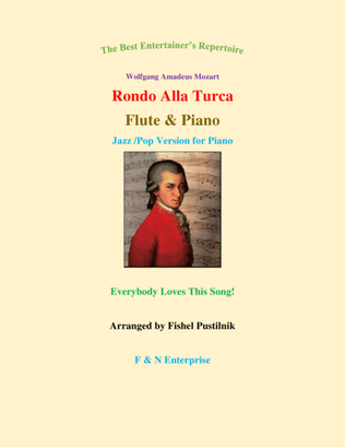 Book cover for "Rondo Alla Turca"-Piano Background for Flute and Piano (Jazz/Pop Version)
