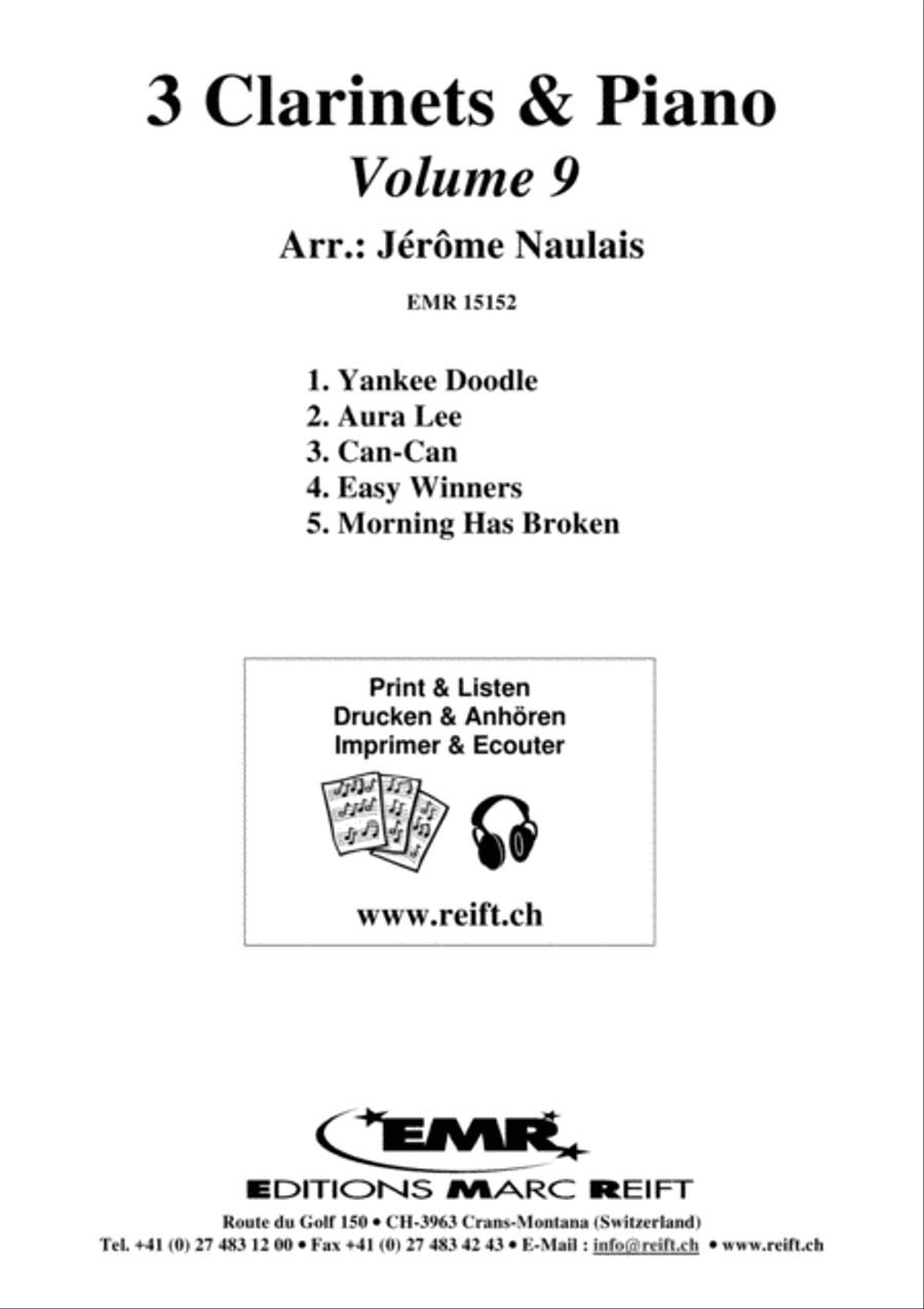3 Clarinets & Piano Vol. 9 Clarinet scores gallery preview page 2