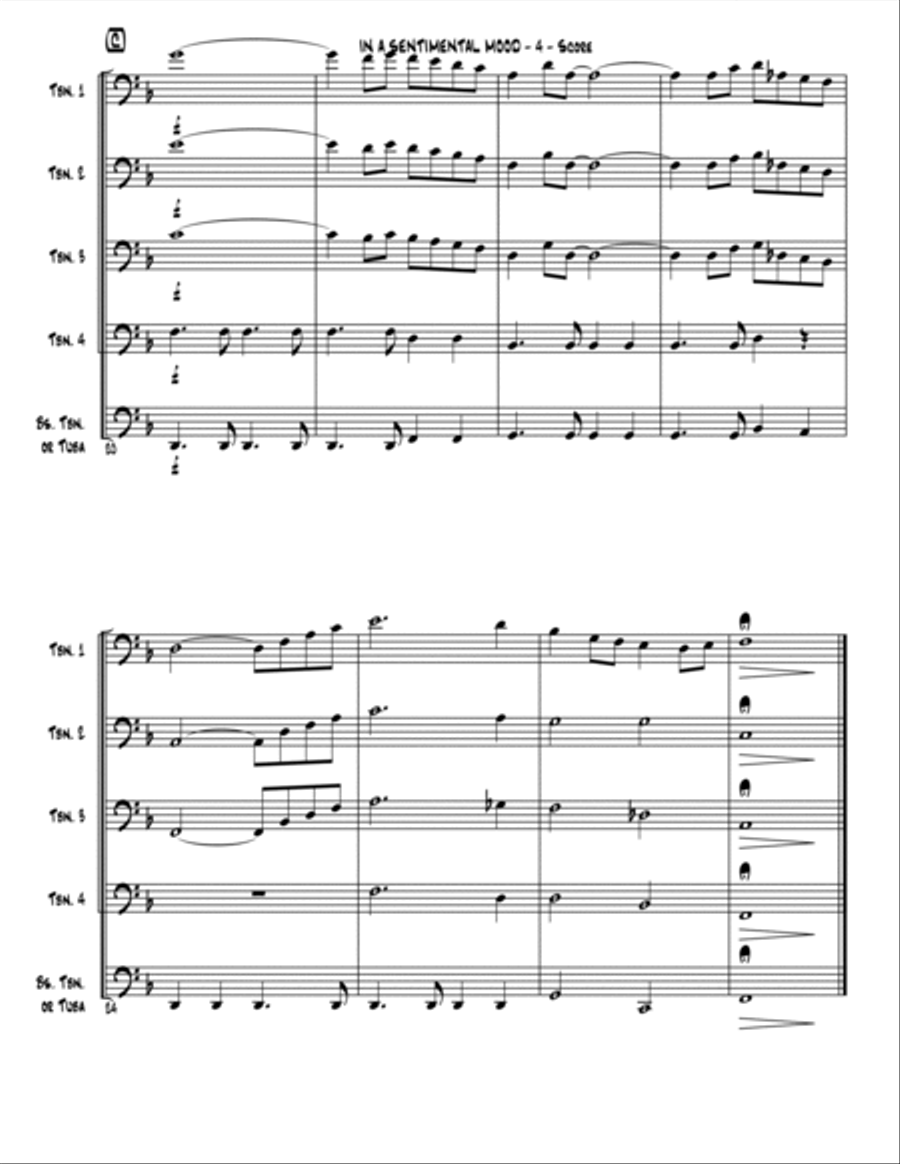 In A Sentimental Mood Brass Ensemble scores gallery preview page 6