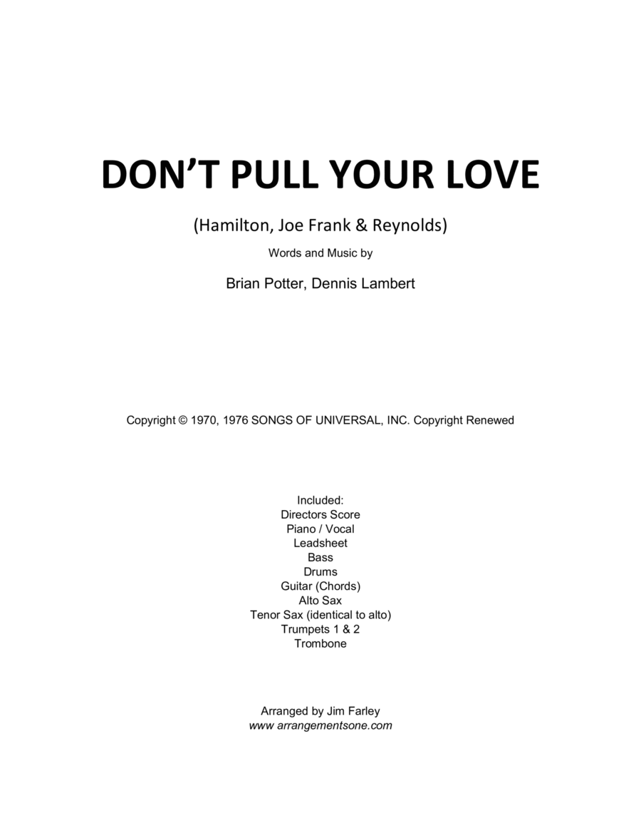 Don't Pull Your Love