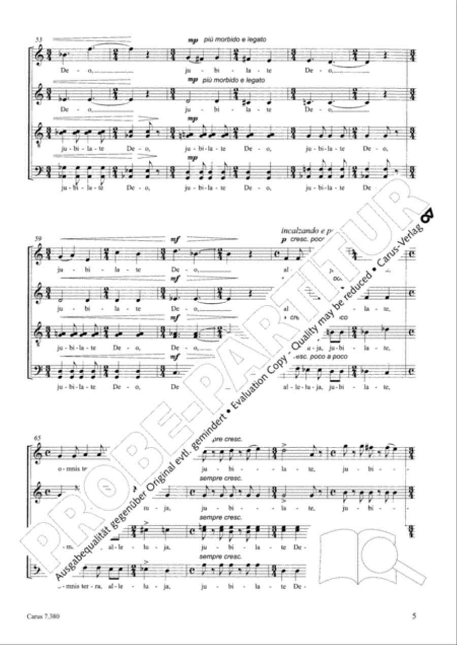 Jubilate Deo SSAATTBB scores gallery preview page 6