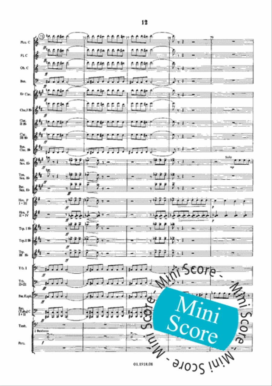Overture for an Imaginary Play Concert Band scores gallery preview page 16