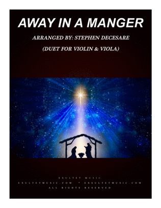 Book cover for Away In A Manger (Duet for Violin and Viola)
