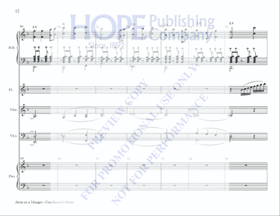 Away in a Manger 5-Octaves scores gallery preview page 12