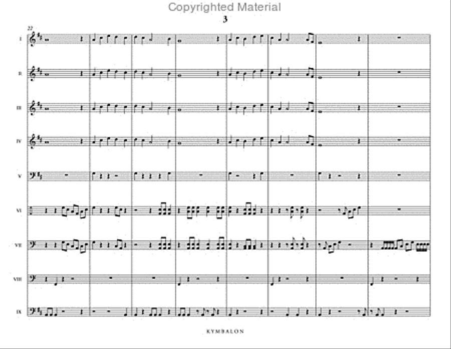 Kymbalon (score only) Percussion Ensemble scores gallery preview page 4