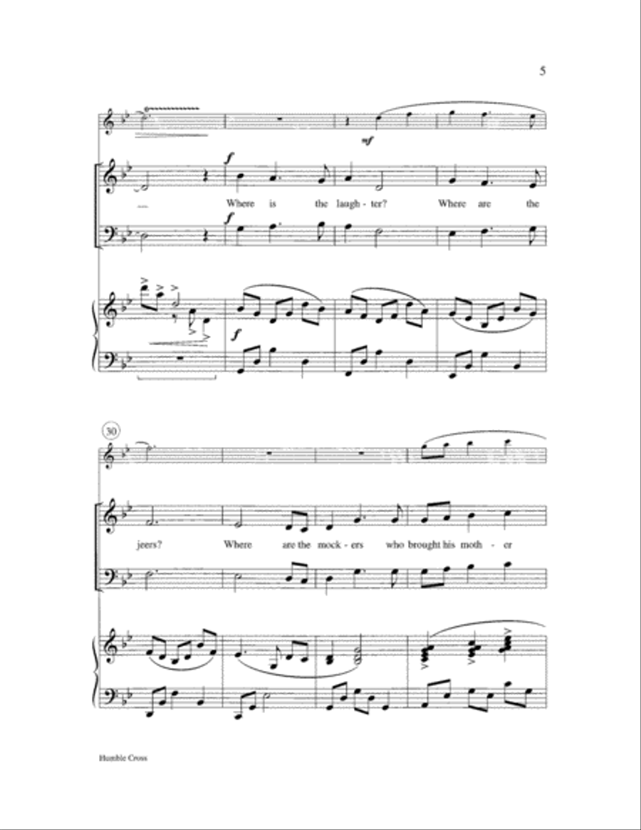 Humble Cross Humble Cross 4-Part scores gallery preview page 5