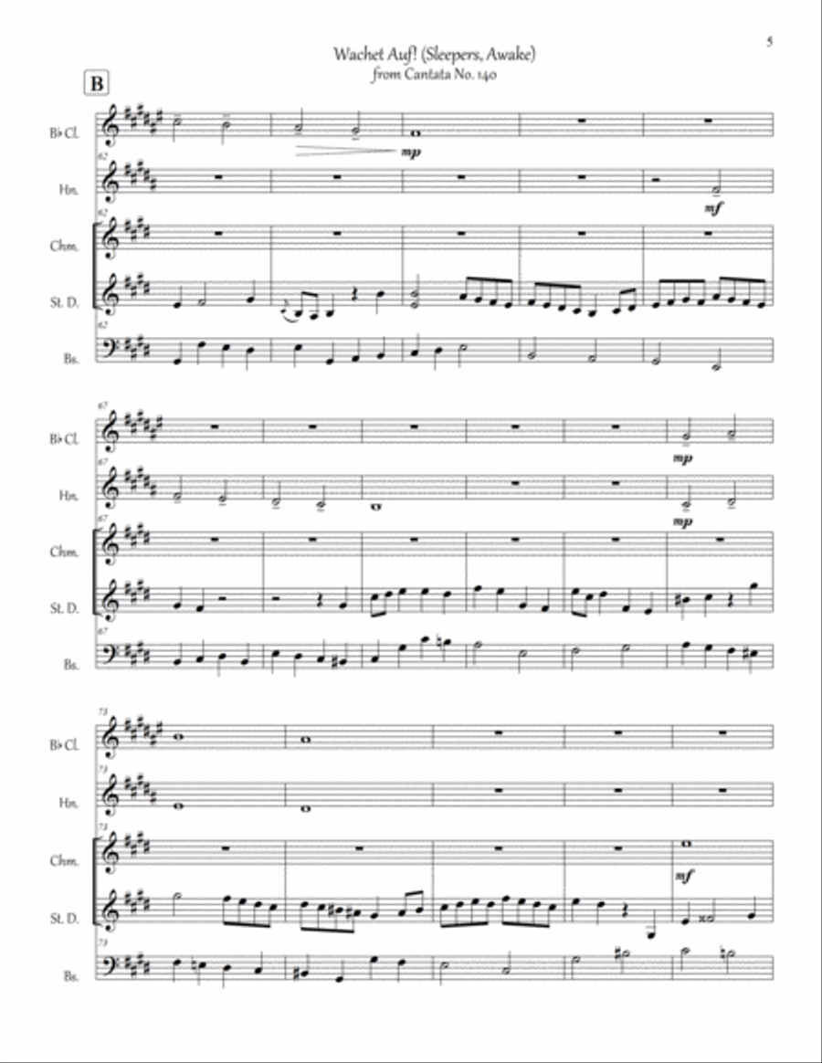 Sleepers, Awake Small Ensemble scores gallery preview page 6