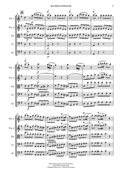 Eine Kleine Nachtmusik (1 mov.) - String Orchestra - Original Version (Full Score and Parts) image number null