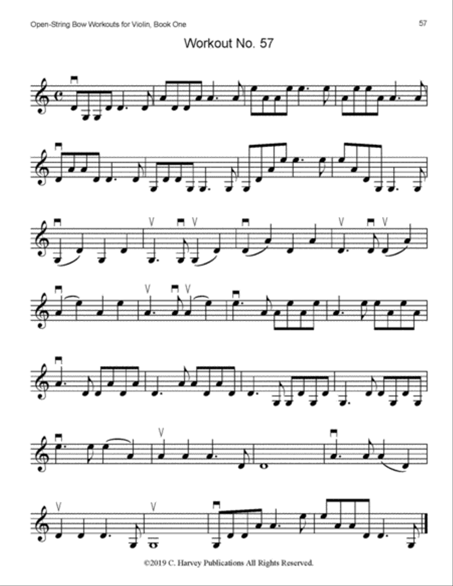 Open String Bow Workouts for Violin, Book One Violin scores gallery preview page 3