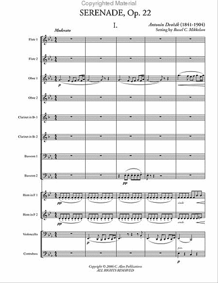 Serenade, Op. 22 Serenade, Op. 22 Concert Band scores gallery preview page 2